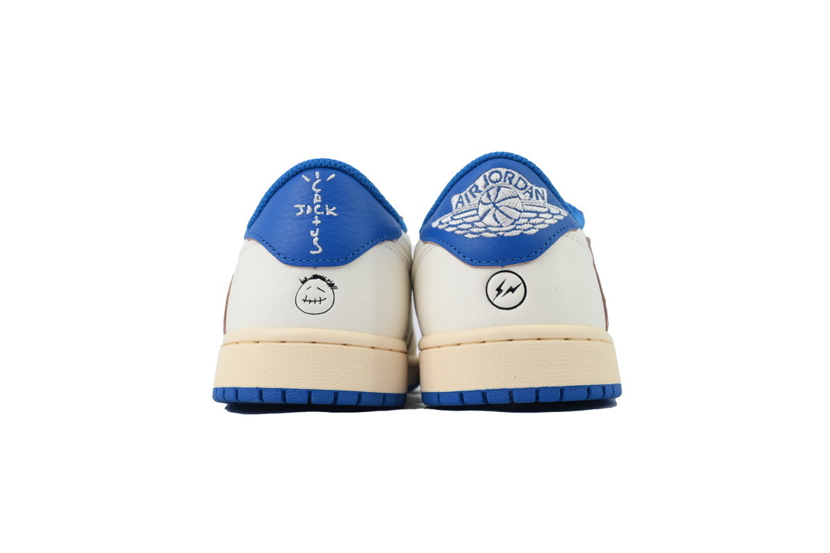 PK God Batch Air Jordan 1 Retro Low OG SP Fragment x Travis Scott Sail Military Blue DM7866-104