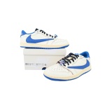 PK God Batch Air Jordan 1 Retro Low OG SP Fragment x Travis Scott Sail Military Blue DM7866-104
