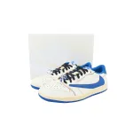 PK God Batch Air Jordan 1 Retro Low OG SP Fragment x Travis Scott Sail Military Blue DM7866-104