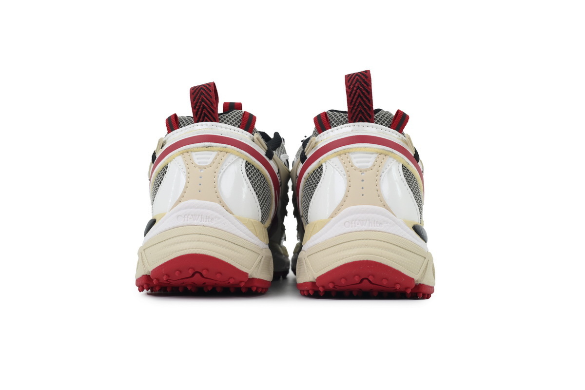 Off White Be Right Back Sneakers Khaki Red OMIA295C99 FAB000 0032