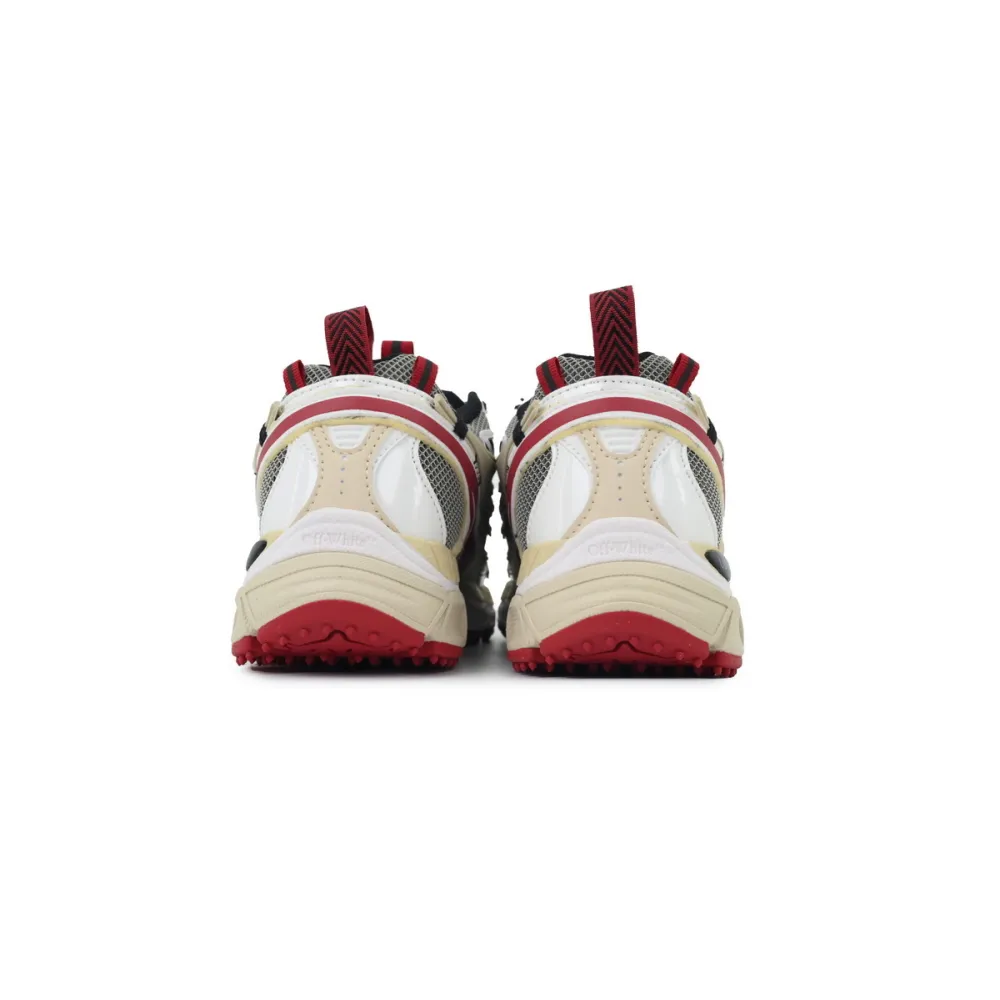 Off White Be Right Back Sneakers Khaki Red OMIA295C99 FAB000 0032