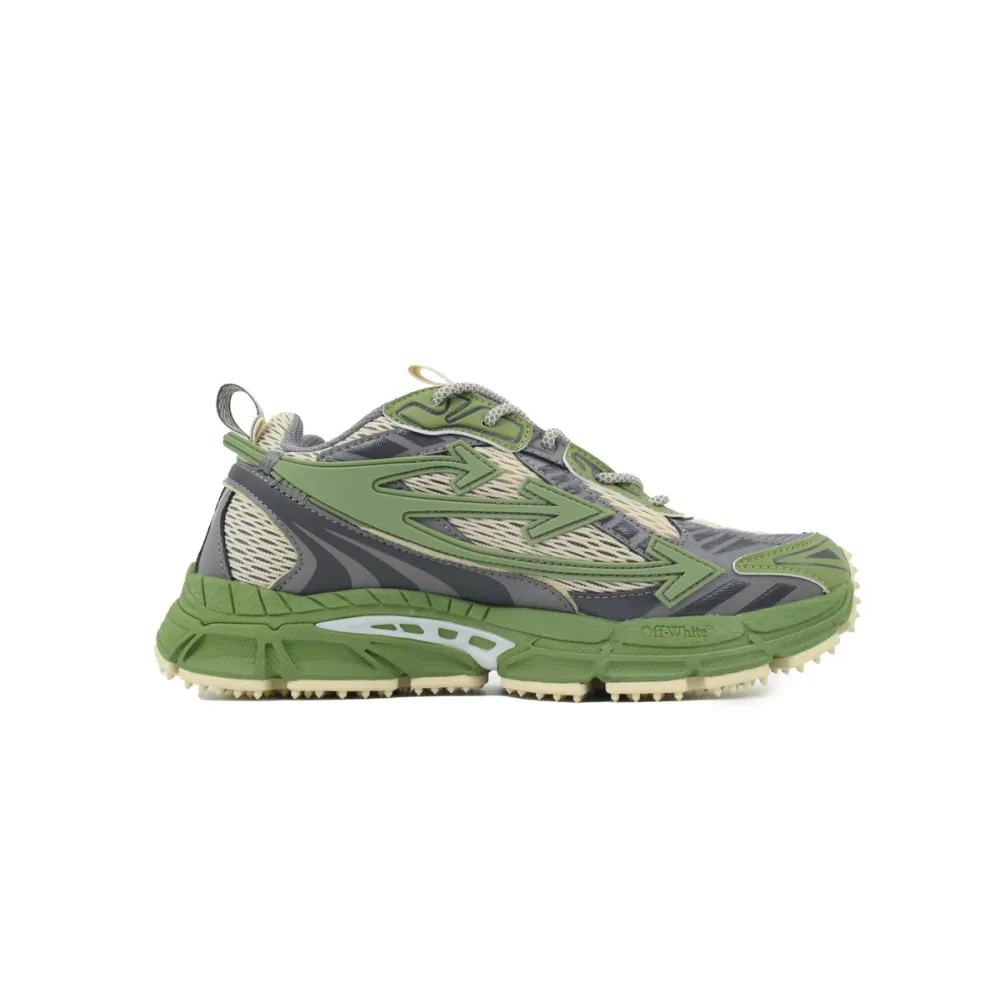 Off White Be Right Back Sneakers Military Green Grey OMIA295F24 FAB001 0038