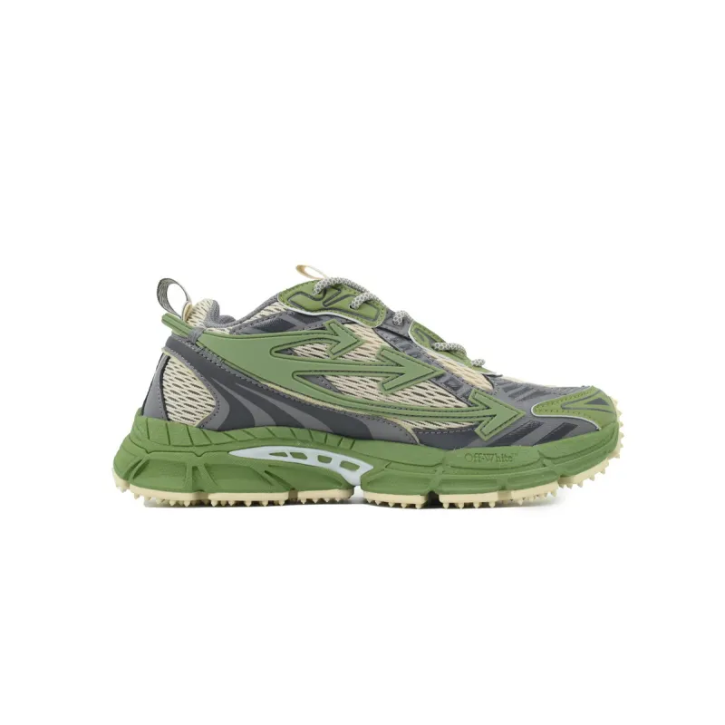 Off White Be Right Back Sneakers Military Green Grey OMIA295F24 FAB001 0038
