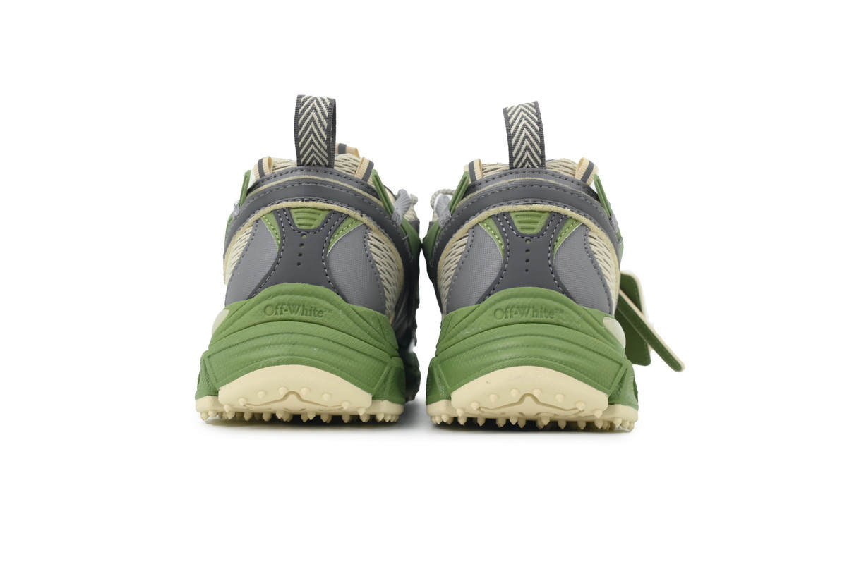 Off White Be Right Back Sneakers Military Green Grey OMIA295F24 FAB001 0038
