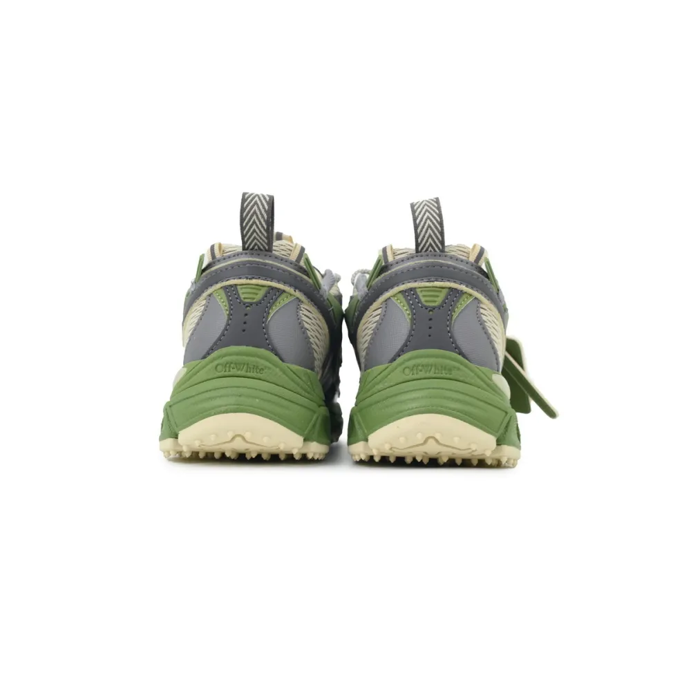 Off White Be Right Back Sneakers Military Green Grey OMIA295F24 FAB001 0038