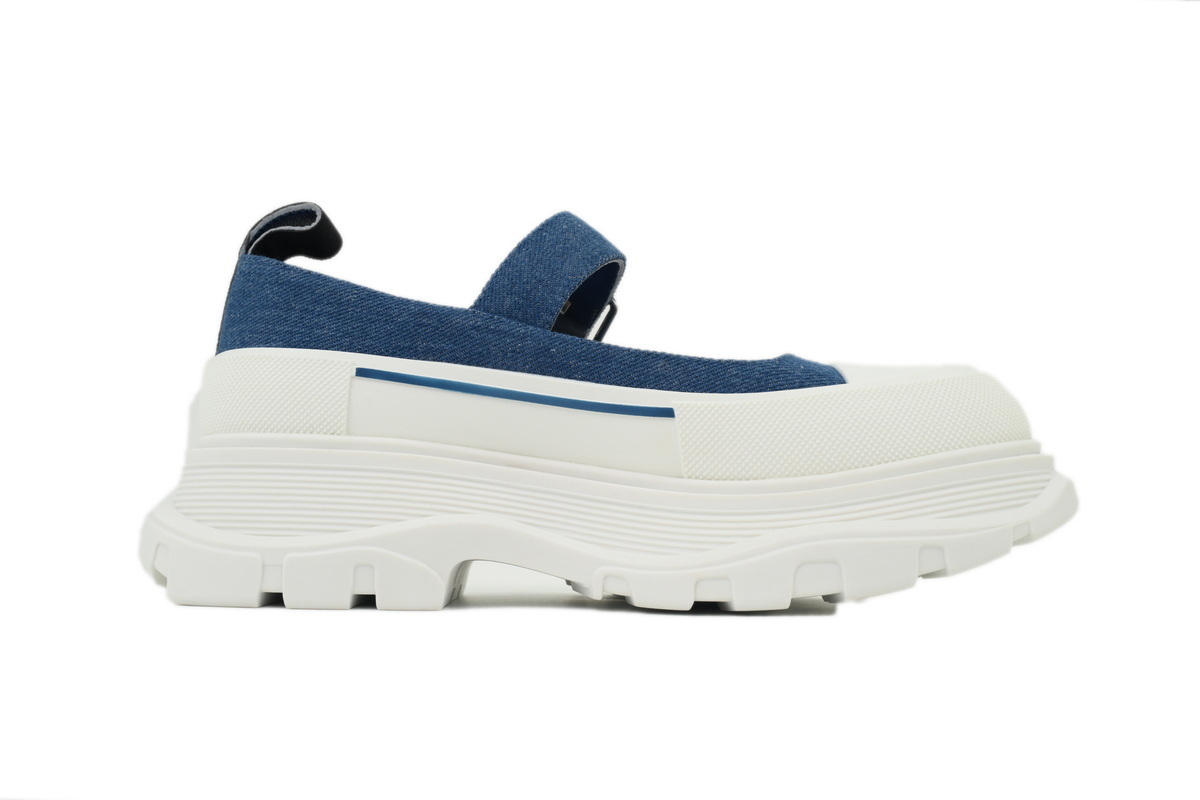 Alexander McQueen Women's Tread Slick Mary Jane In Tibetan Blue