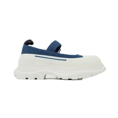 Alexander McQueen Women's Tread Slick Mary Jane In Tibetan Blue 02