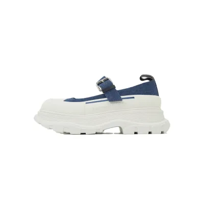Alexander McQueen Women's Tread Slick Mary Jane In Tibetan Blue 01