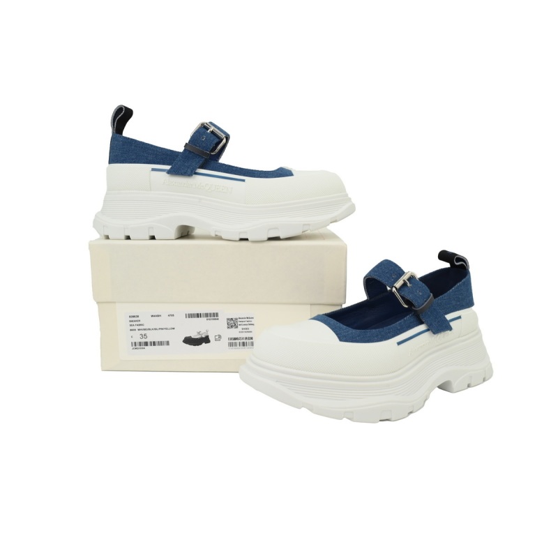 Alexander McQueen Women's Tread Slick Mary Jane In Tibetan Blue