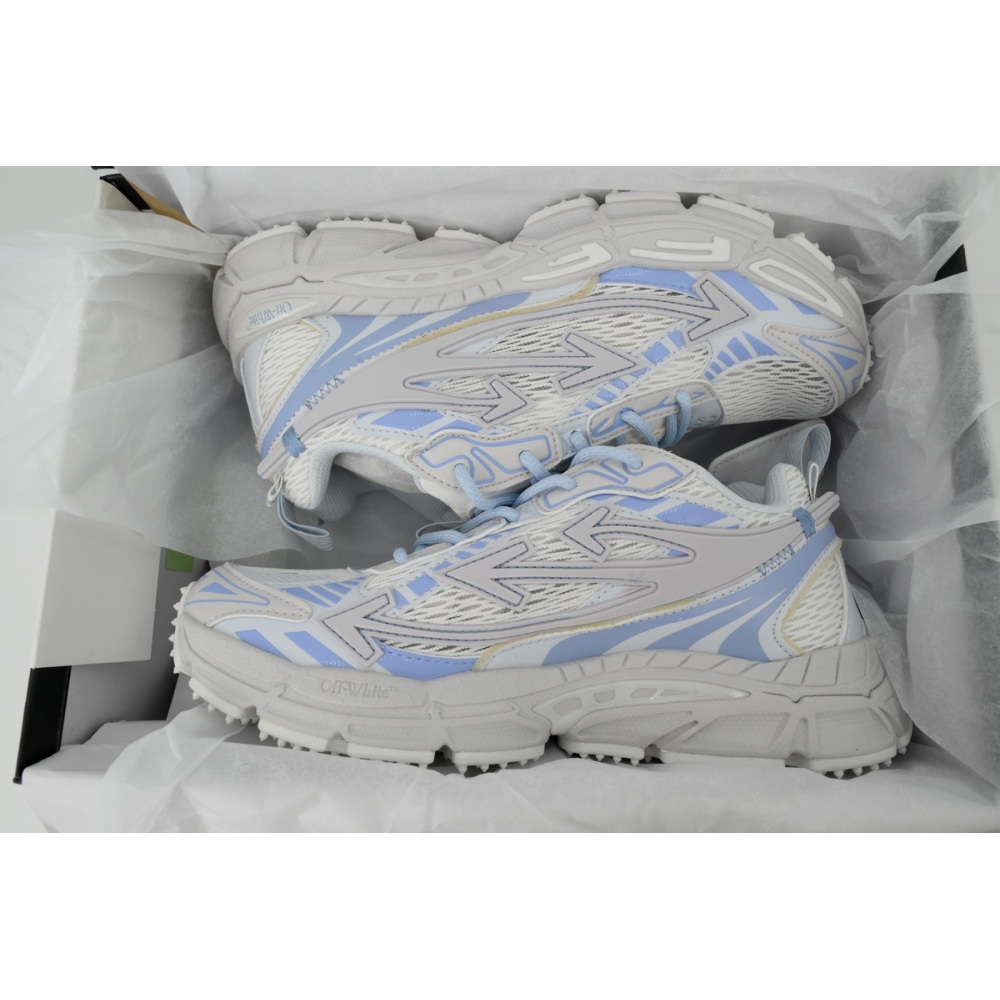 Off White Be Right Back Sneakers Light Blue Grey OMIA295F24 FAB00 10039