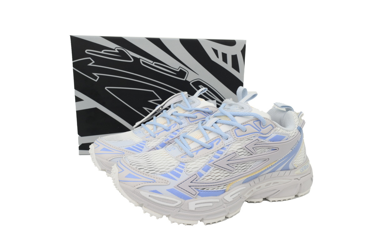 Off White Be Right Back Sneakers Light Blue Grey OMIA295F24 FAB00 10039