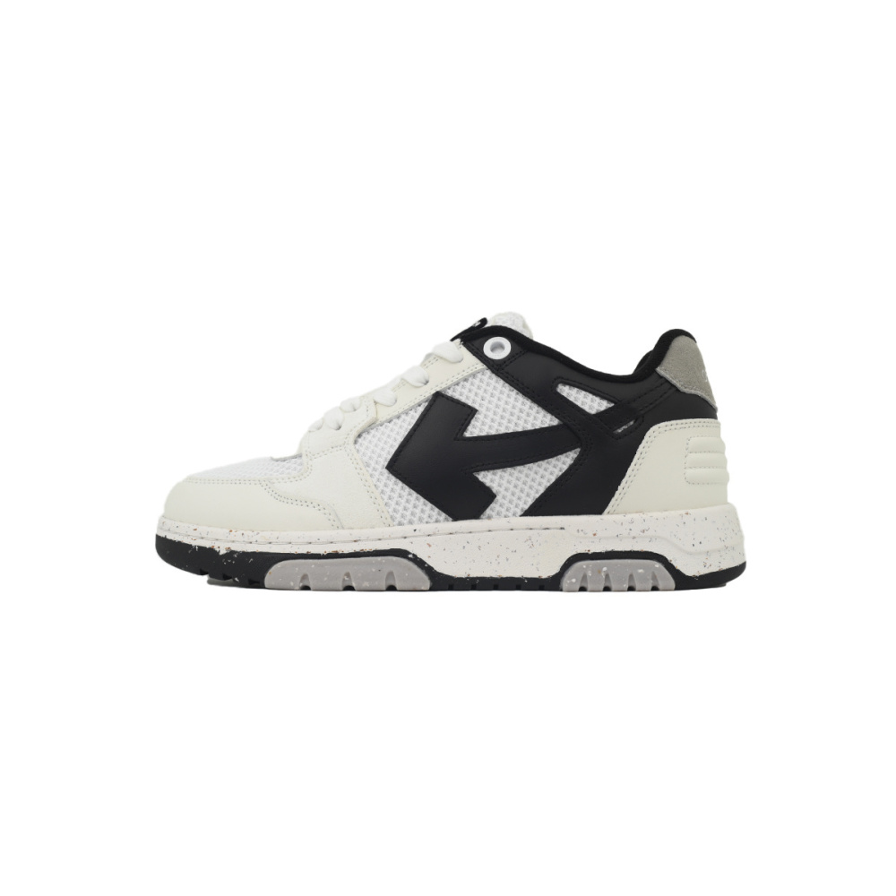 PK God Batch OFF-WHITE Out Of Office OOO Low Slim 'White Black Speckled' OMIA243F 23LEA001 0110