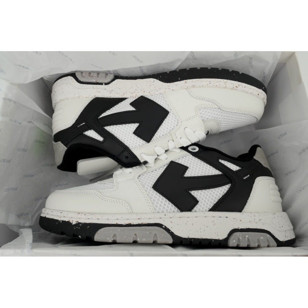 PK God Batch OFF-WHITE Out Of Office OOO Low Slim 'White Black Speckled' OMIA243F 23LEA001 0110