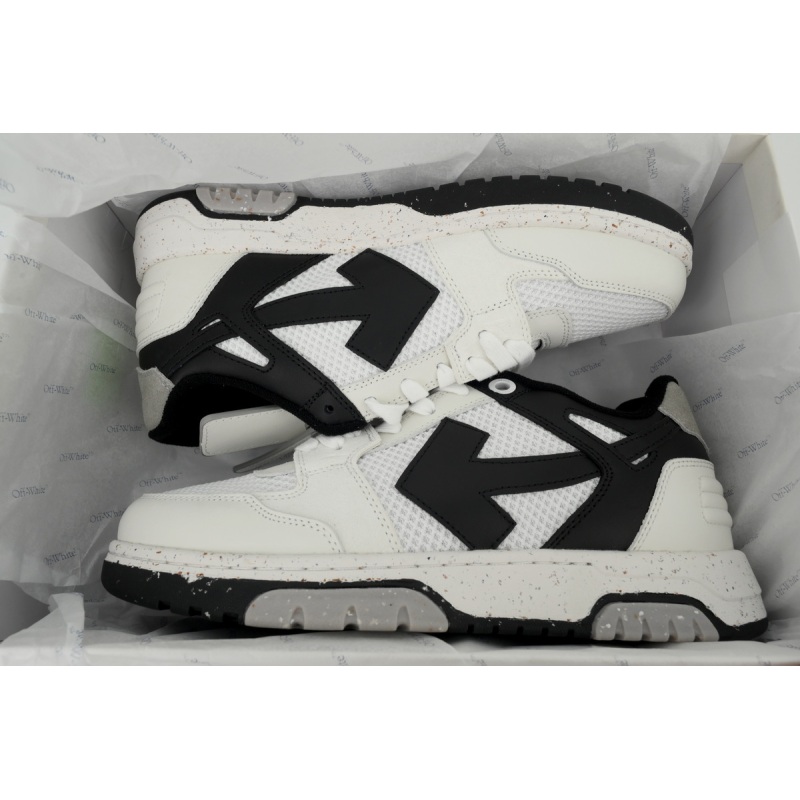 PK God Batch OFF-WHITE Out Of Office OOO Low Slim 'White Black Speckled' OMIA243F 23LEA001 0110