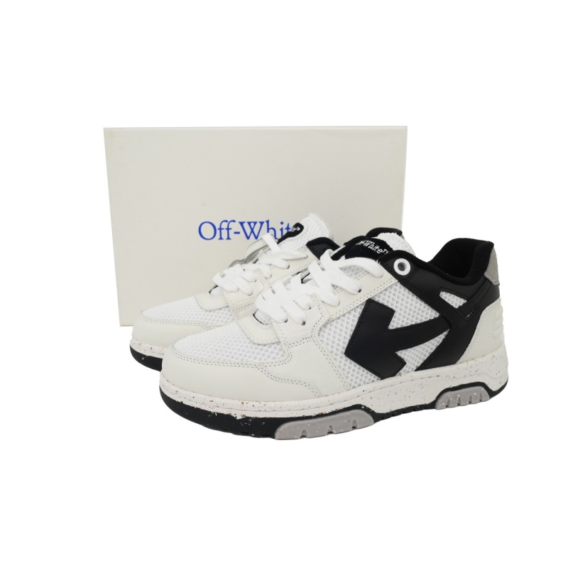 PK God Batch OFF-WHITE Out Of Office OOO Low Slim 'White Black Speckled' OMIA243F 23LEA001 0110