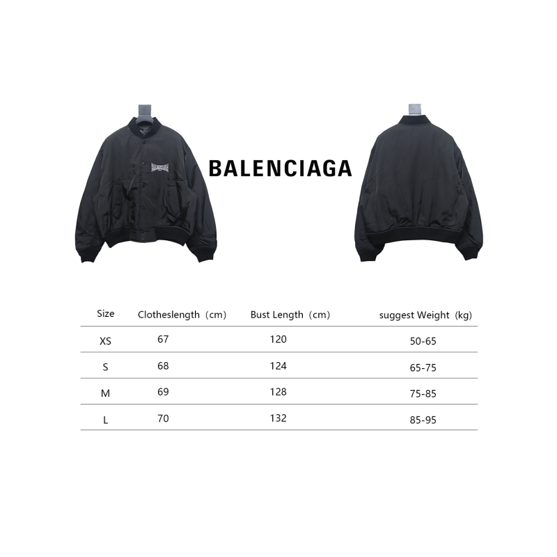 Balenciaga 24FW Slogan-Embroidered Flight Jacket