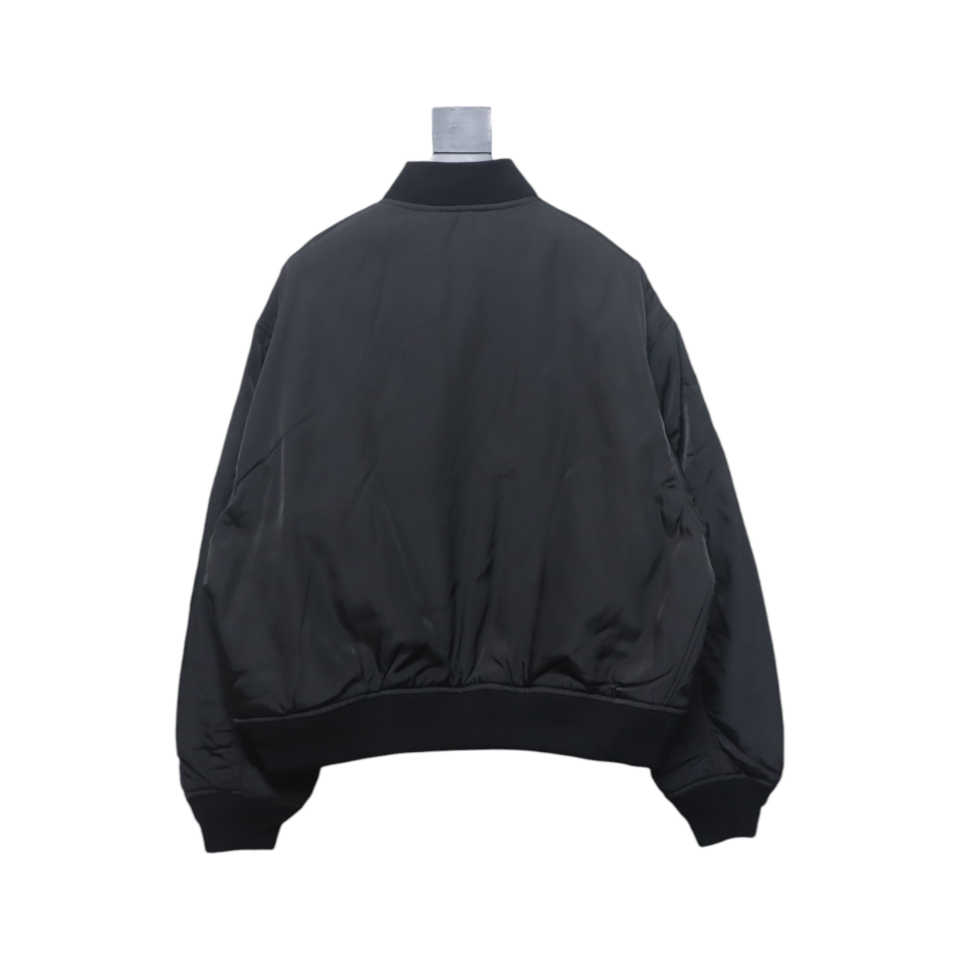 Balenciaga 24FW Slogan-Embroidered Flight Jacket