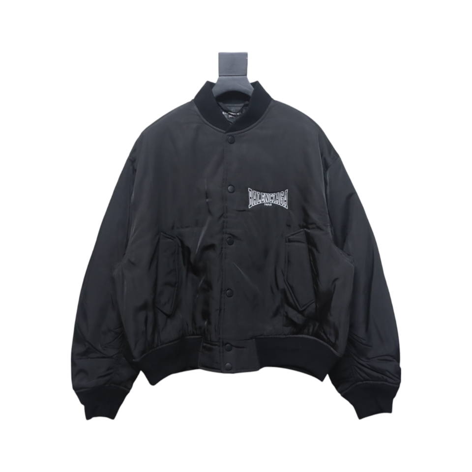 Balenciaga 24FW Slogan-Embroidered Flight Jacket