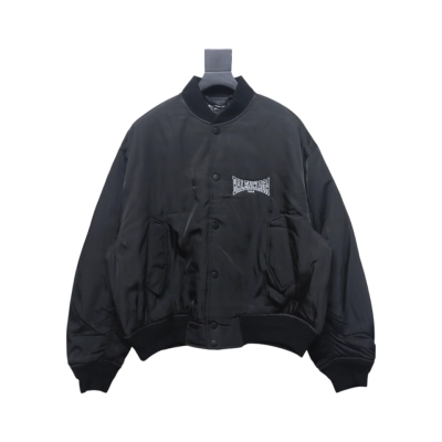 Balenciaga 24FW Slogan-Embroidered Flight Jacket 01