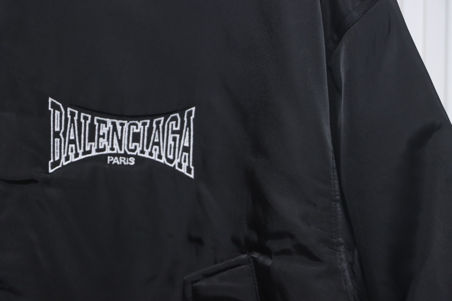 Balenciaga 24FW Slogan-Embroidered Flight Jacket