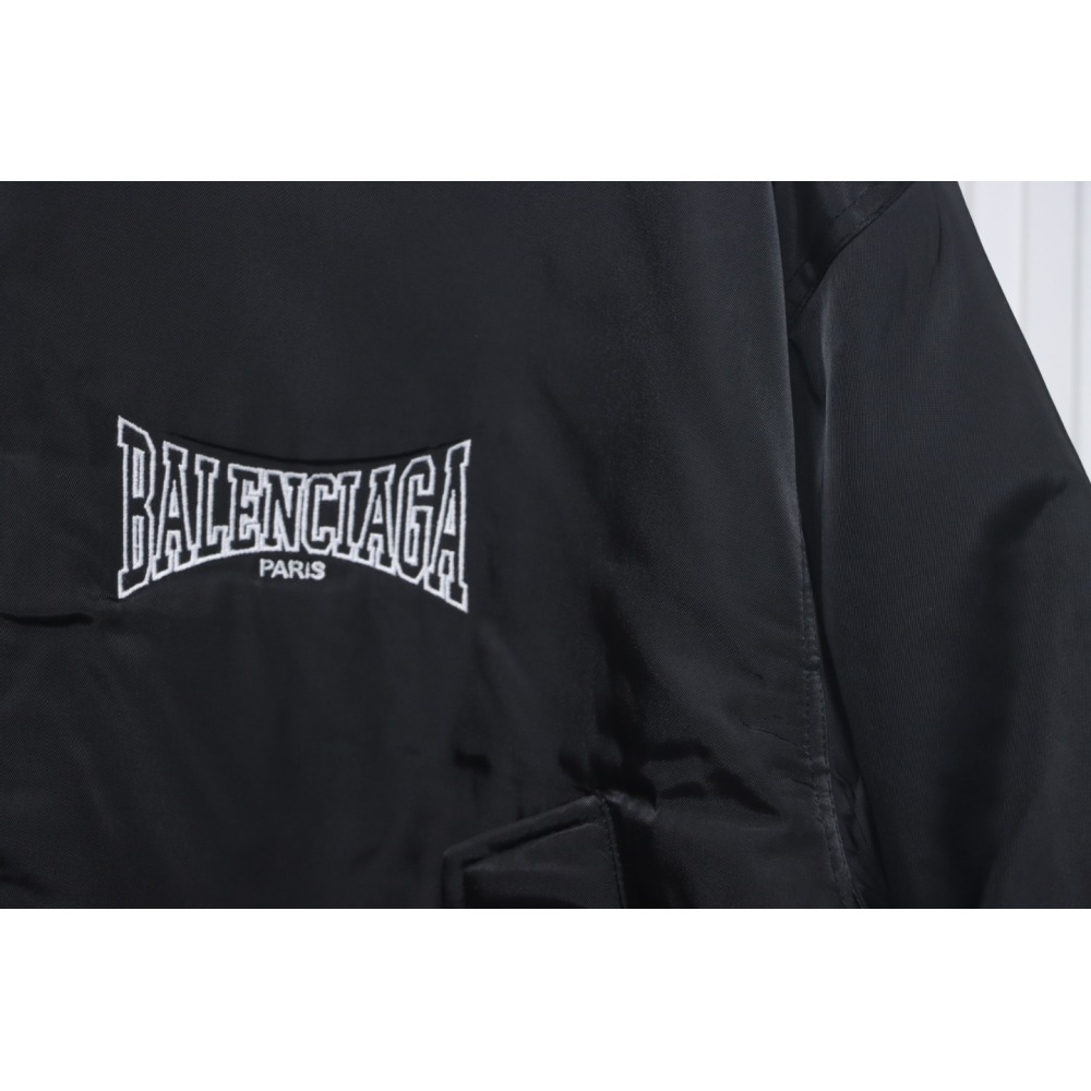 Balenciaga 24FW Slogan-Embroidered Flight Jacket