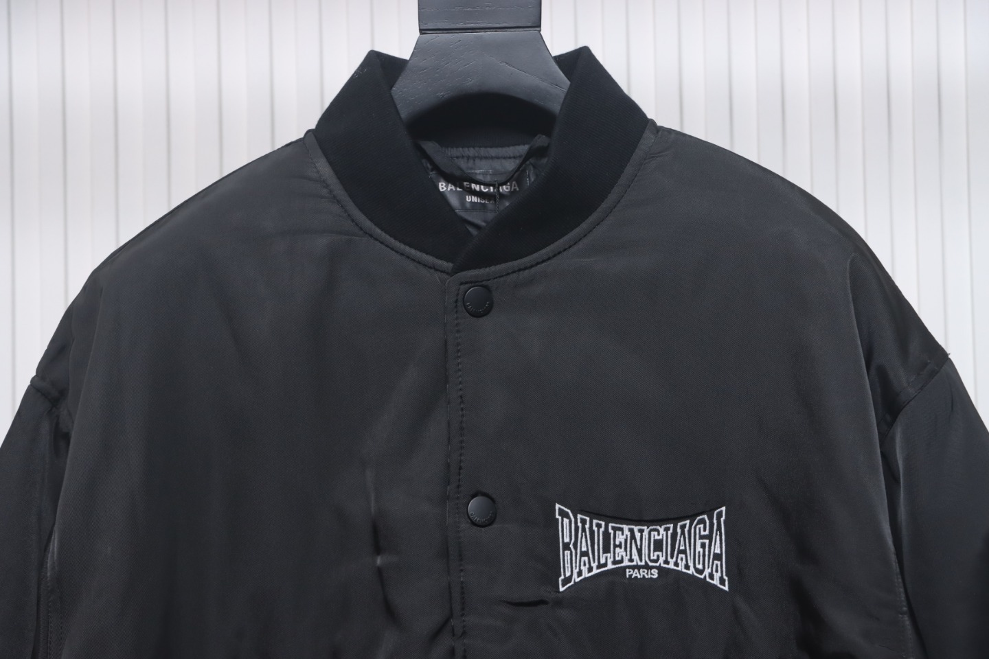 Balenciaga 24FW Slogan-Embroidered Flight Jacket