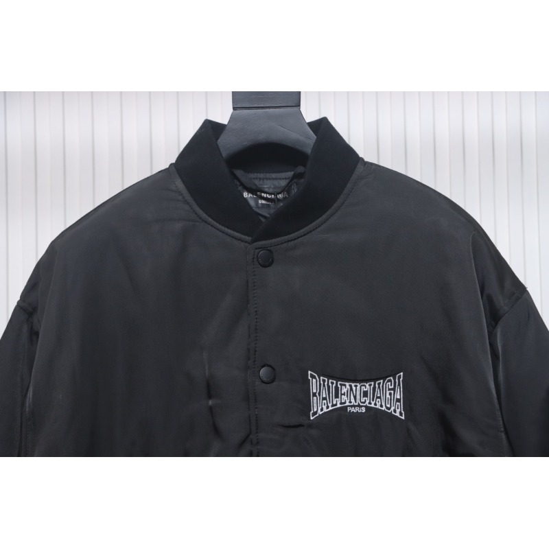 Balenciaga 24FW Slogan-Embroidered Flight Jacket