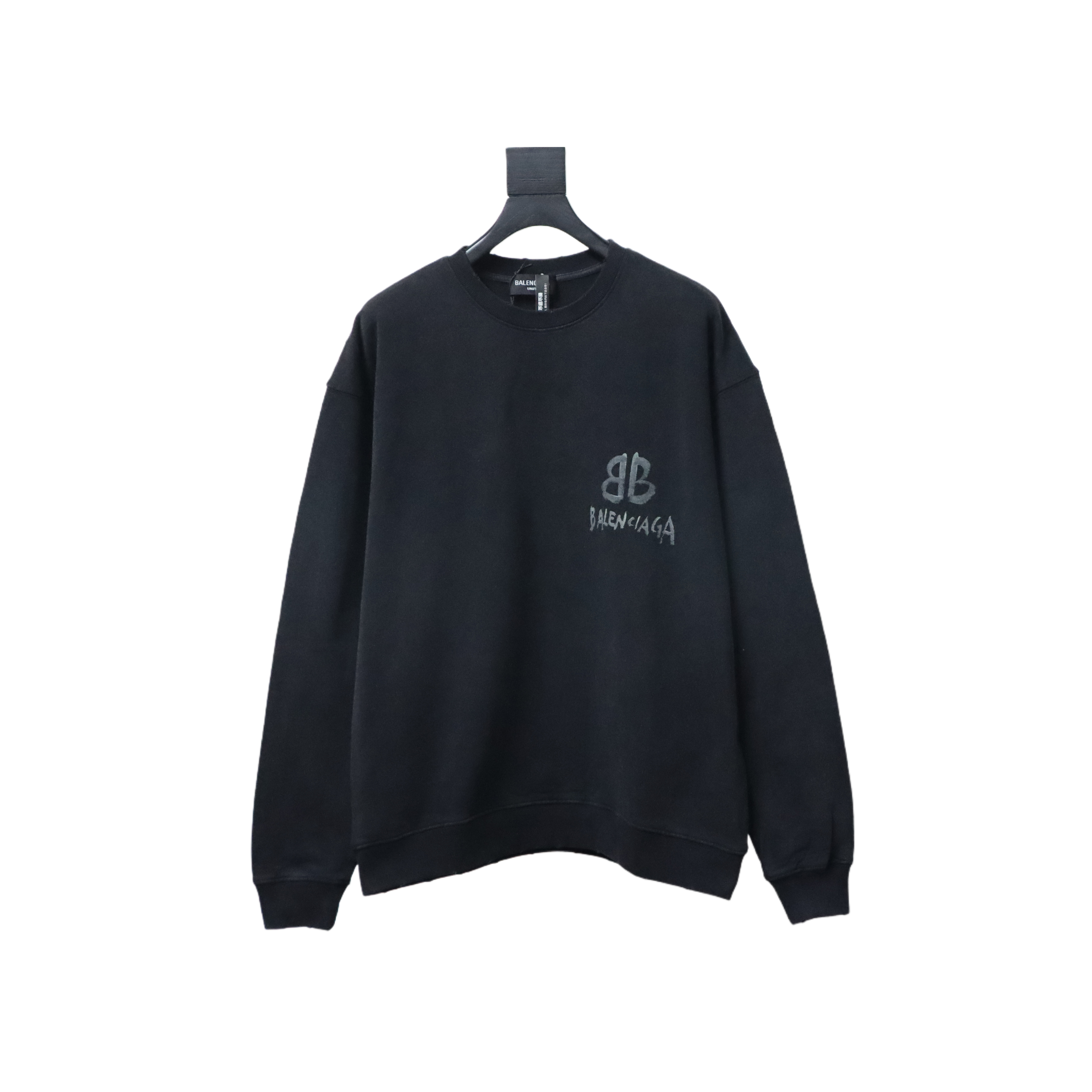 Balenciaga Hand-Painted Luminous Print Crew Neck Sweatshirt