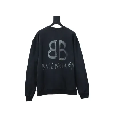 Balenciaga Hand-Painted Luminous Print Crew Neck Sweatshirt 02