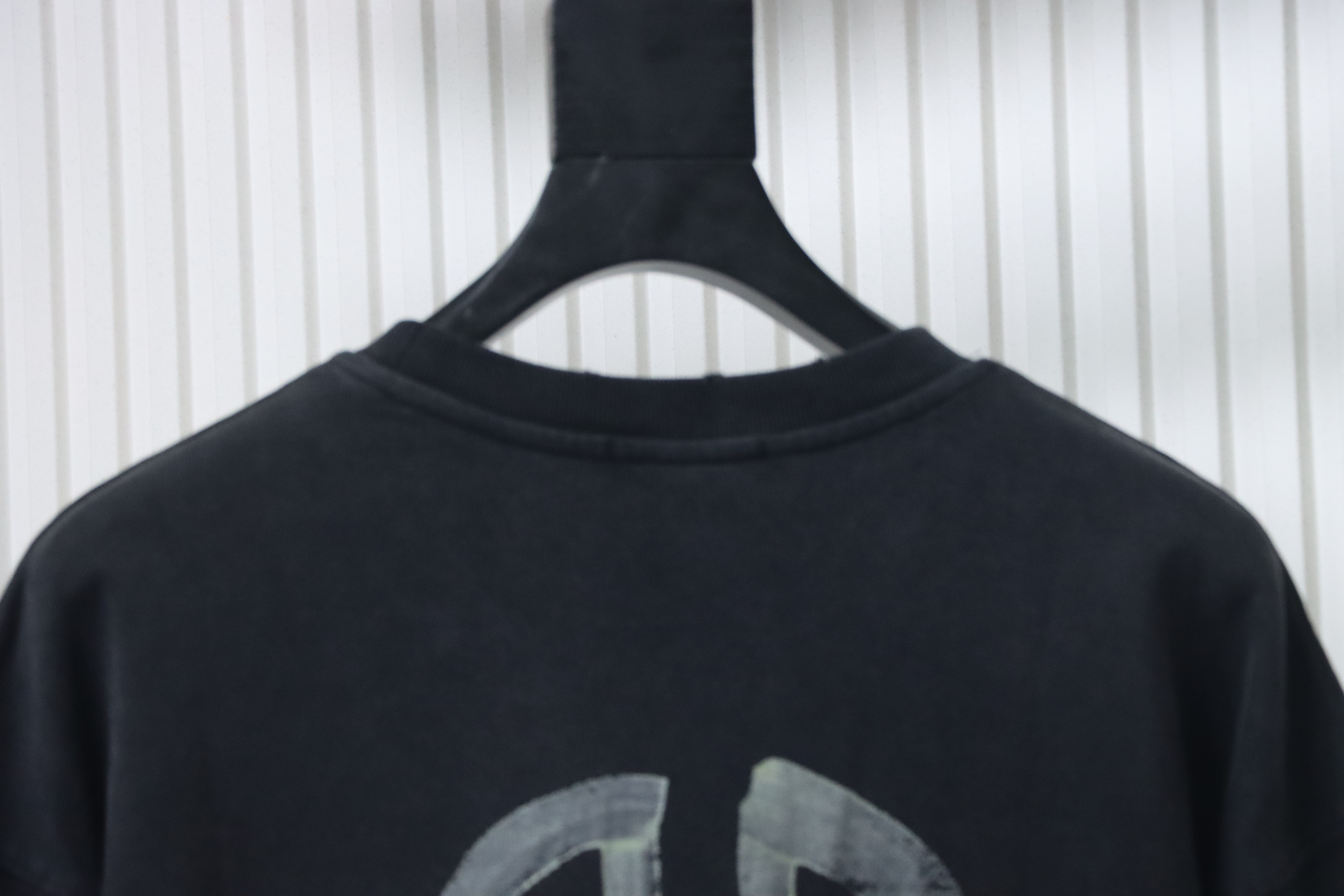 Balenciaga Hand-Painted Luminous Print Crew Neck Sweatshirt