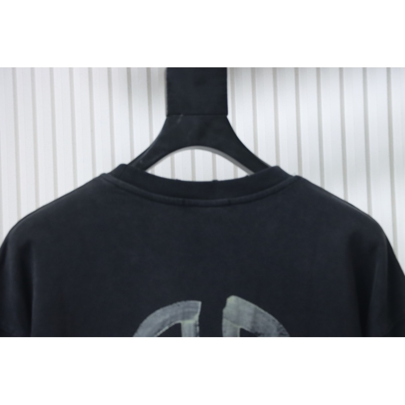 Balenciaga Hand-Painted Luminous Print Crew Neck Sweatshirt