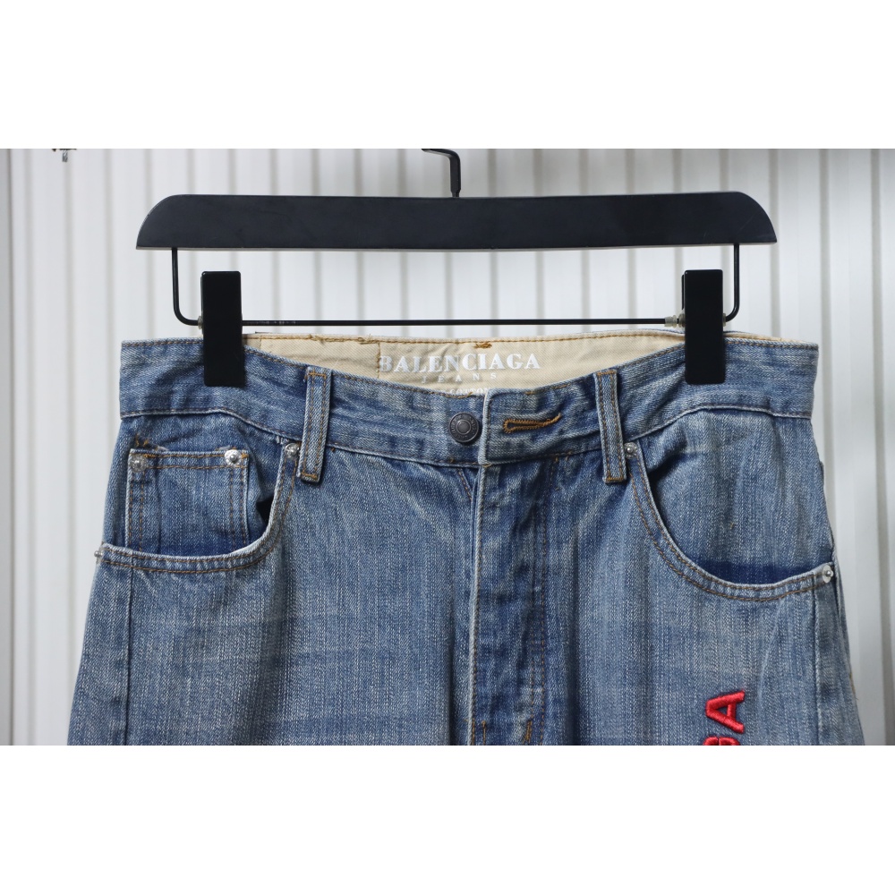 Balenciaga Side Lettering Embroidery Jeans