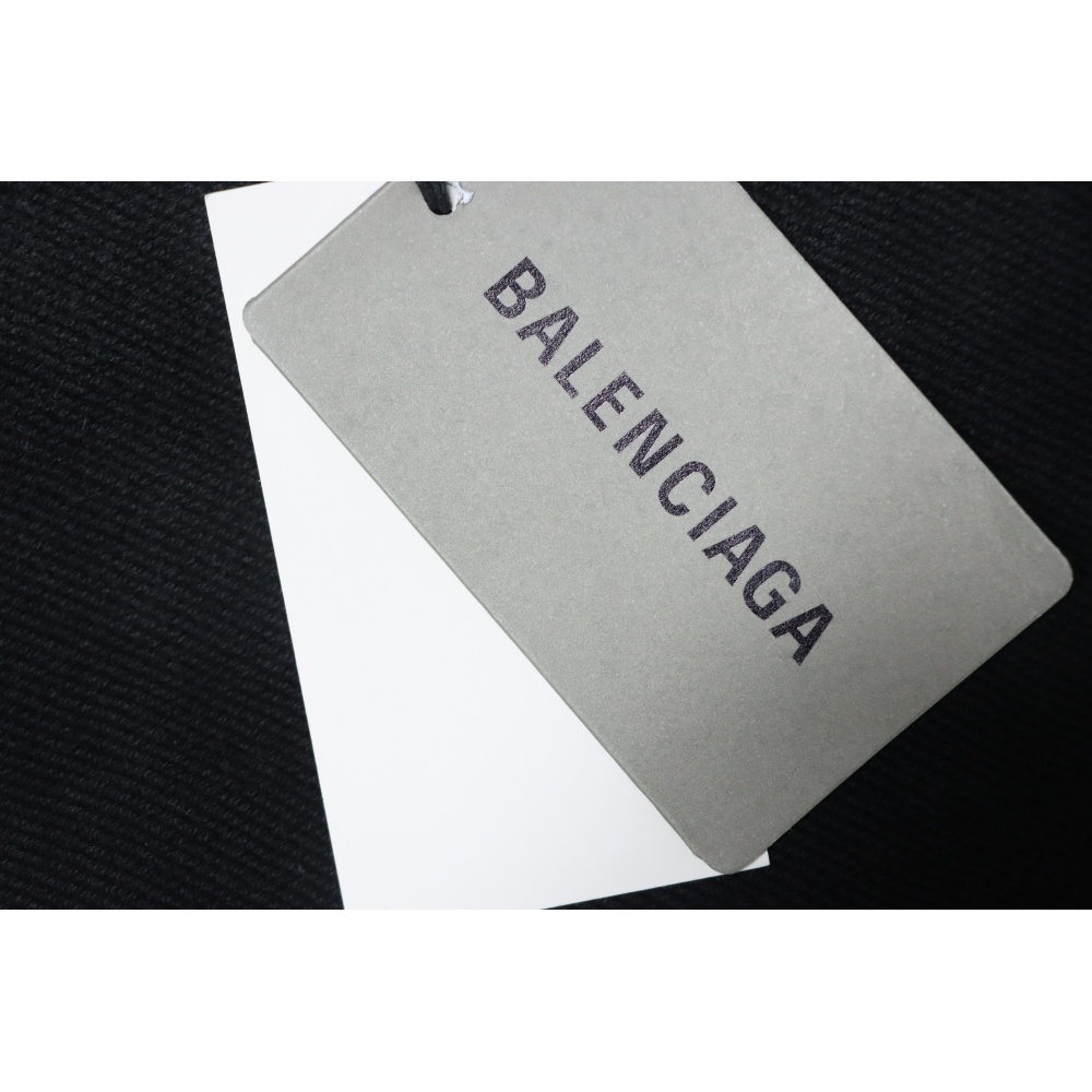 Balenciaga Washed Hand-Painted Lettering Crew Neck Sweatshirt