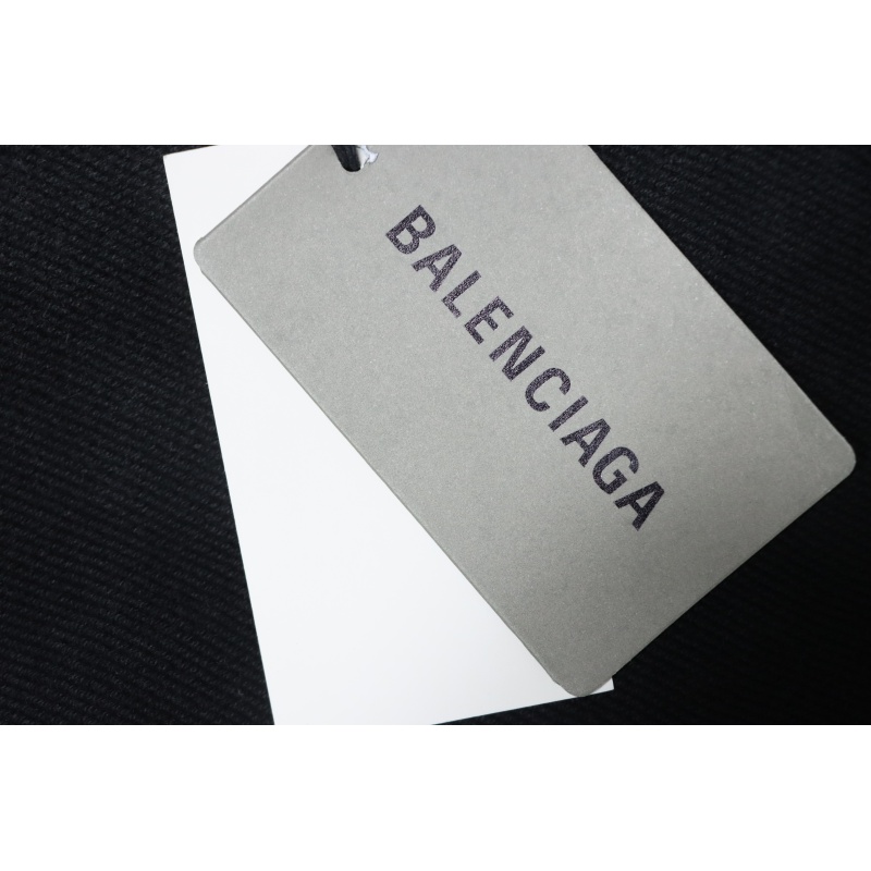 Balenciaga Washed Hand-Painted Lettering Crew Neck Sweatshirt