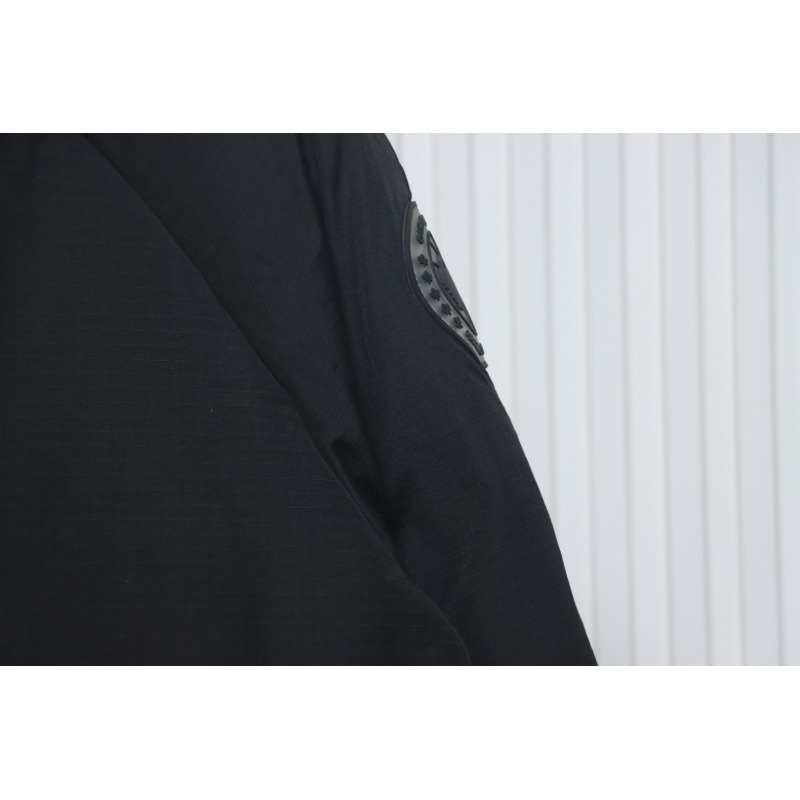 Canada Goose Solid Color Zip-Up Down Jacket with Sleeve Badge