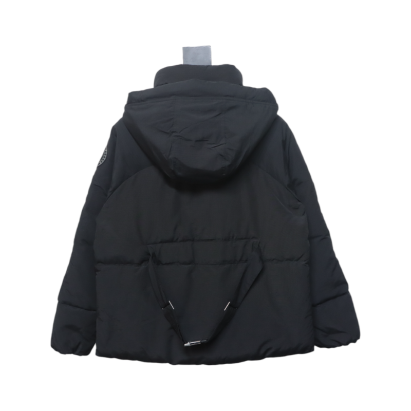 Canada Goose Solid Color Zip-Up Down Jacket with Sleeve Badge
