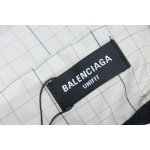 Balenciaga Embroidered Stand Collar Half-Zip Plaid Jacket