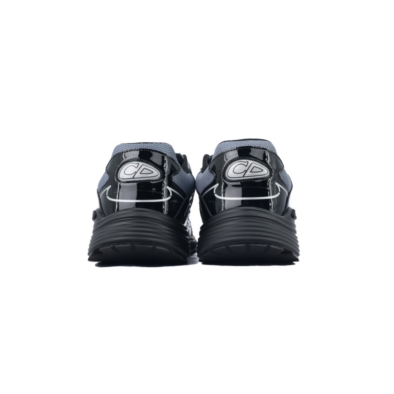 【TOP Version】Dior B30 Round Head Logo Sneakers Patent Leather Gray