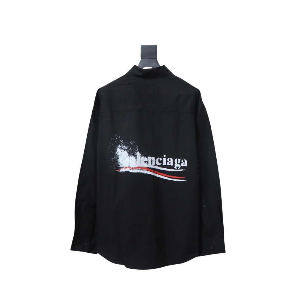 Balenciaga Fuzzy Cola Long-Sleeved Shirt