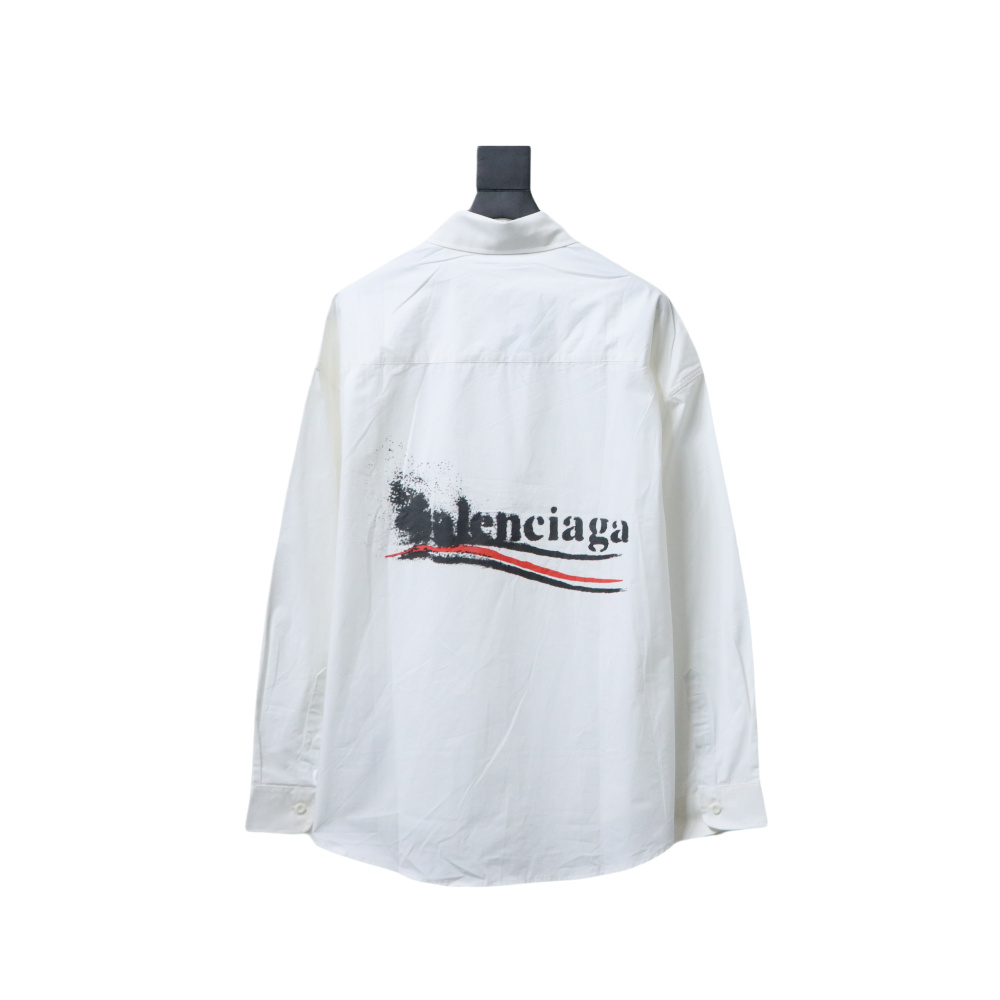 Balenciaga Fuzzy Cola Long-Sleeved Shirt