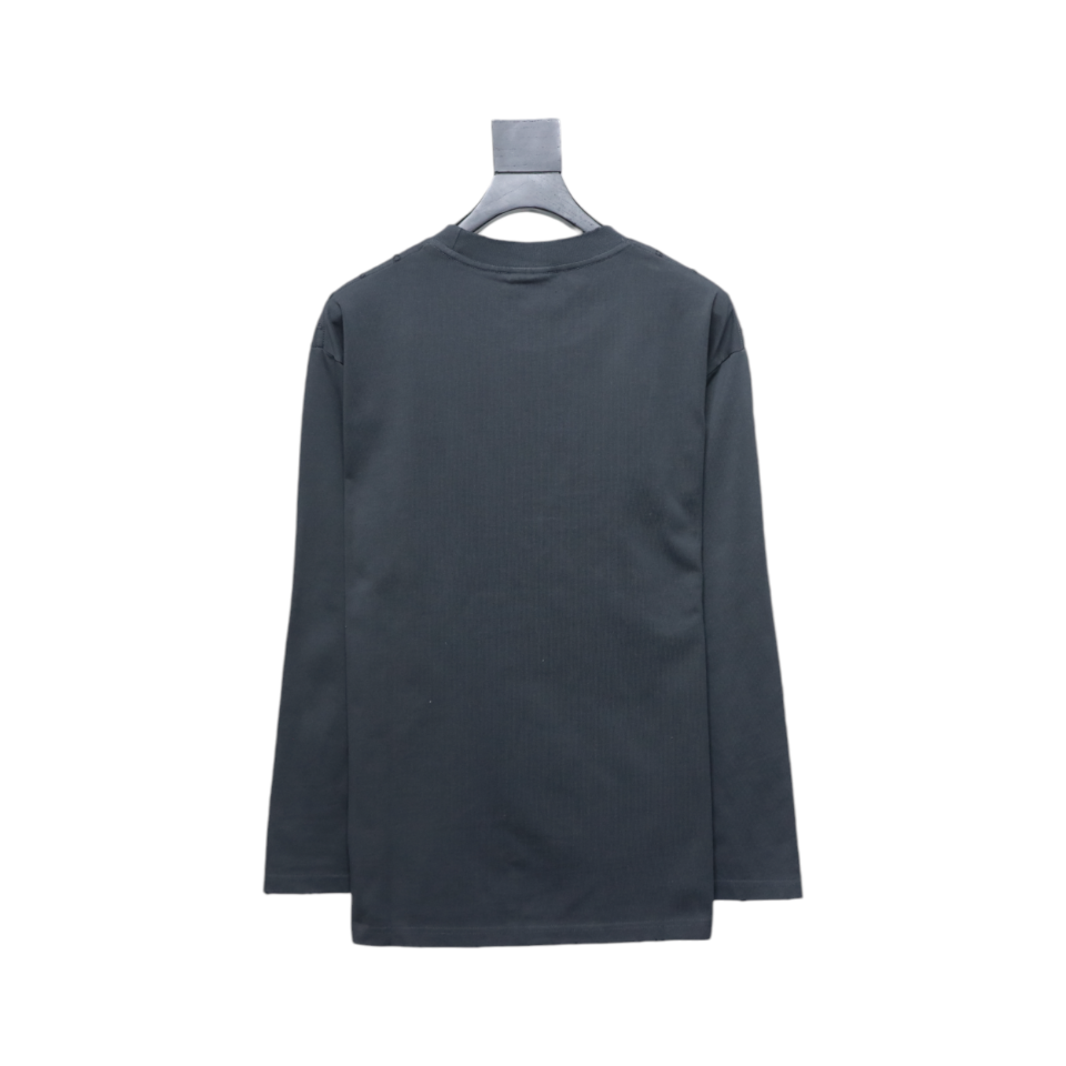 Balenciaga Fuzzy Cola Print Washed Ripped Long-Sleeved