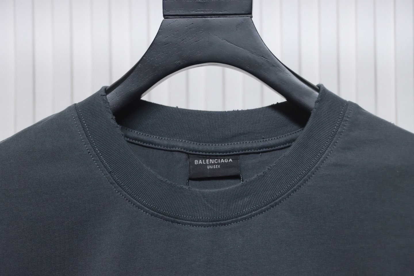 Balenciaga Fuzzy Cola Print Washed Ripped Long-Sleeved