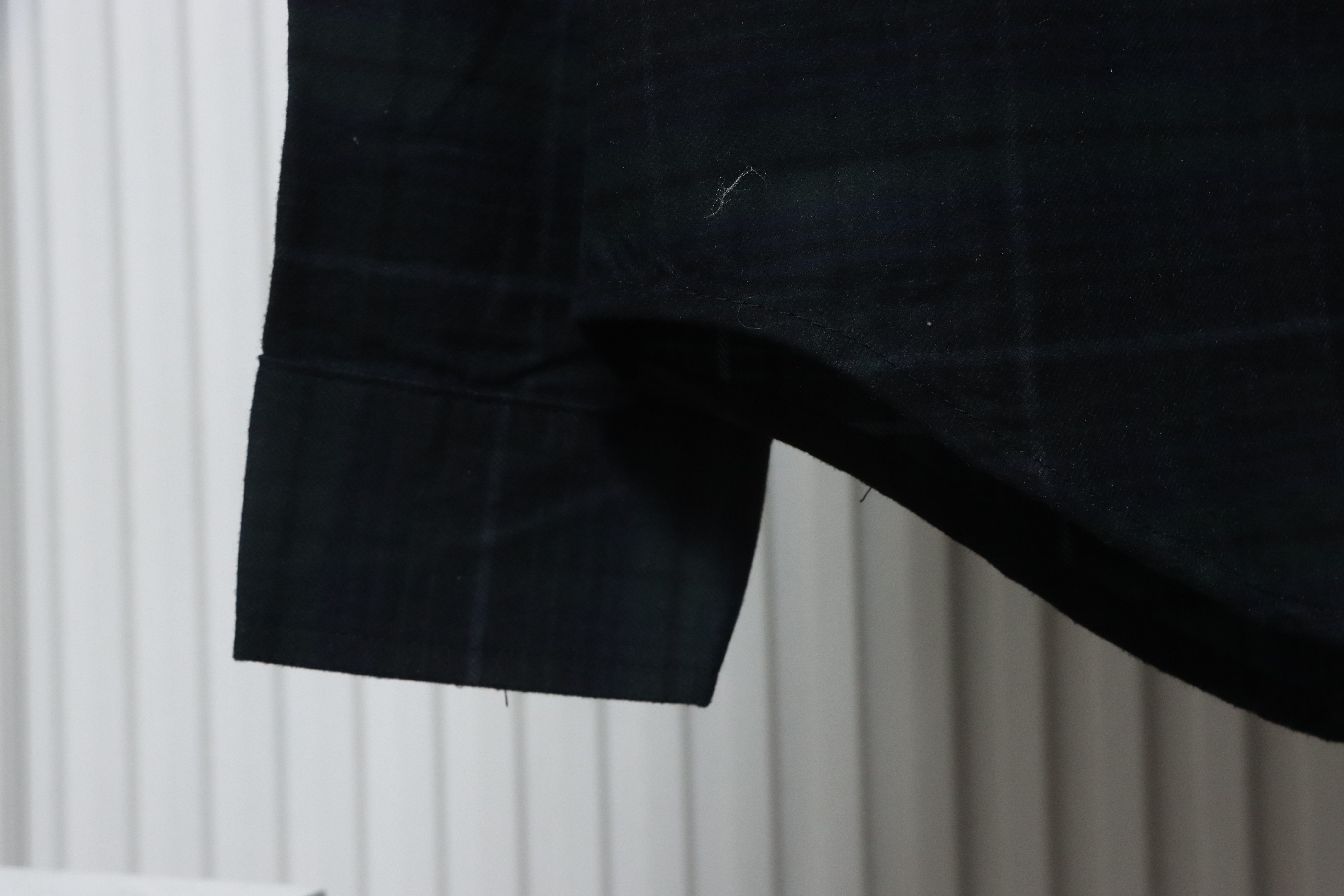 Balenciaga Fuzzy Lettering Plaid Long-Sleeved Shirt