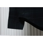 Balenciaga Fuzzy Lettering Plaid Long-Sleeved Shirt
