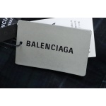 Balenciaga Fuzzy Lettering Plaid Long-Sleeved Shirt