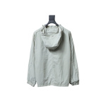 Balenciaga Hooded Zippered Jacket with Embroidered Lettering