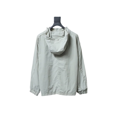 Balenciaga Hooded Zippered Jacket with Embroidered Lettering 02