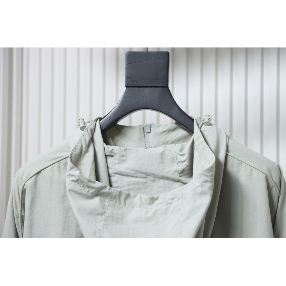 Balenciaga Hooded Zippered Jacket with Embroidered Lettering