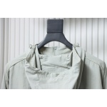 Balenciaga Hooded Zippered Jacket with Embroidered Lettering