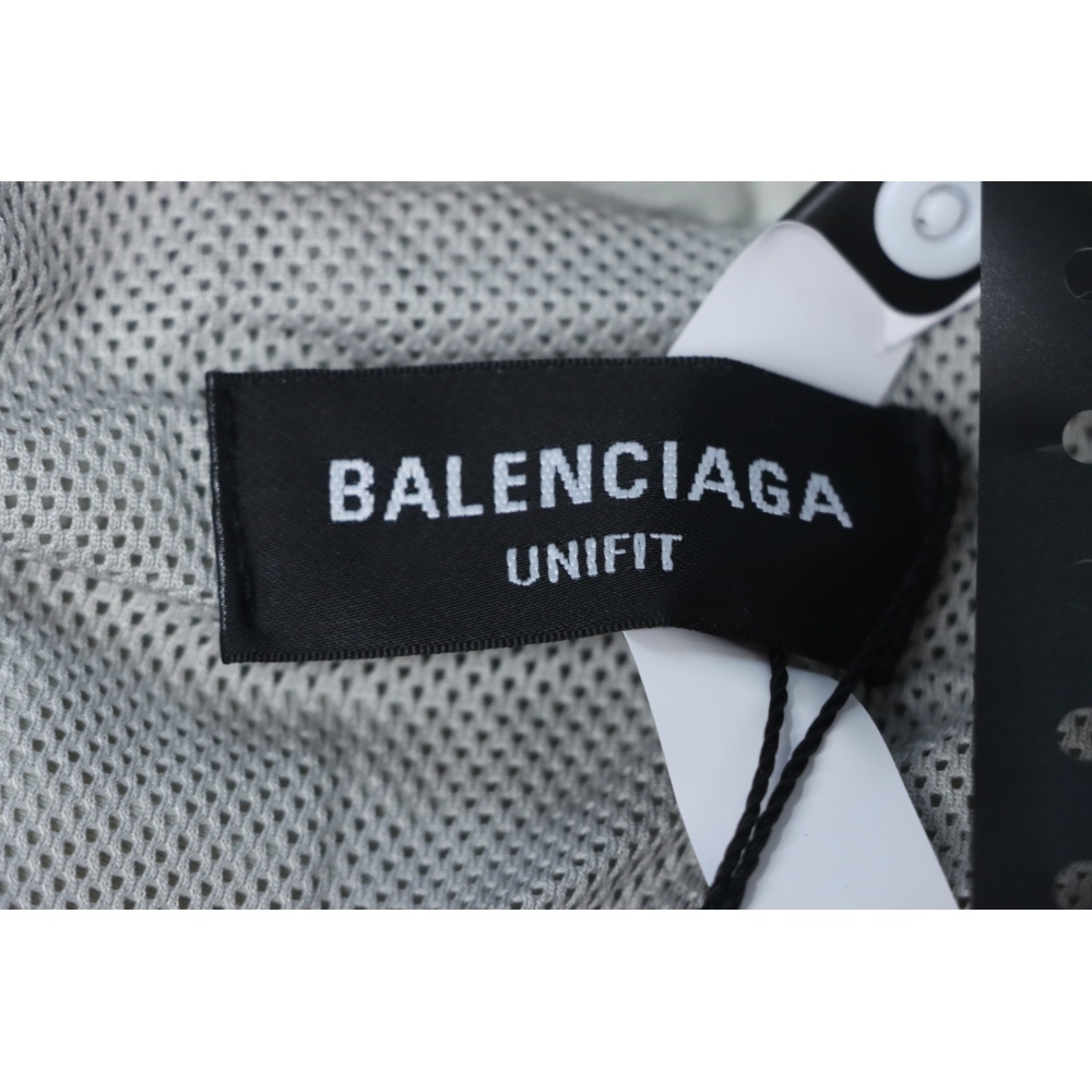 Balenciaga Hooded Zippered Jacket with Embroidered Lettering